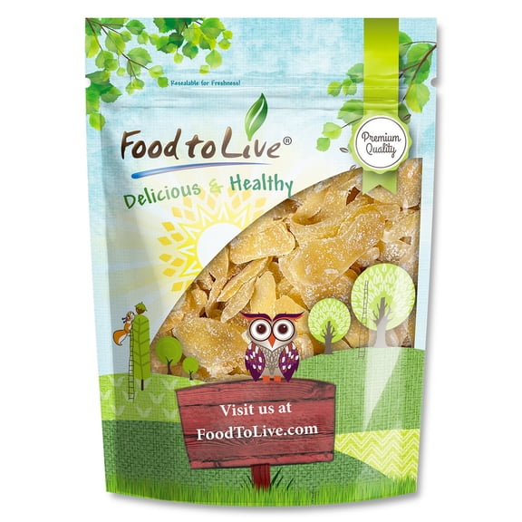 Dried Crystalized Ginger Slices, 4 Pounds Vegan, Kosher, Bulk by Food to Live