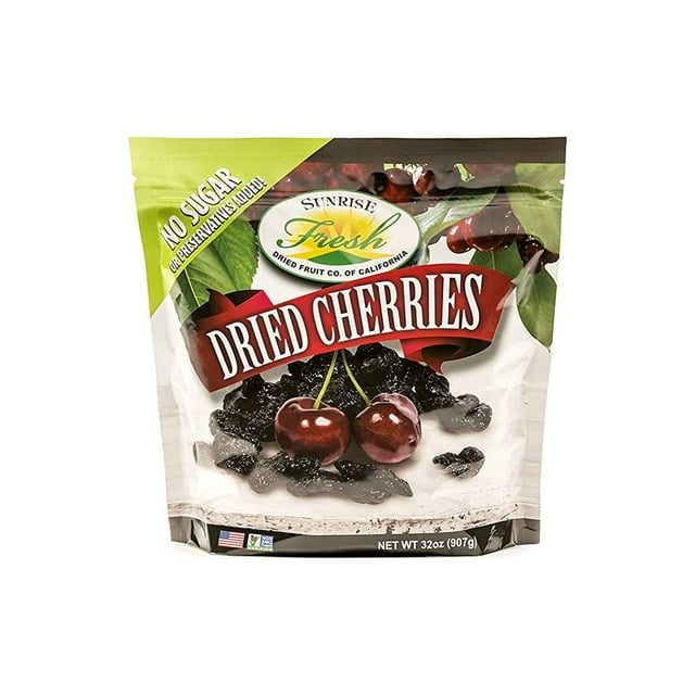Dried Dark Sweet Cherries, 32oz Bag, Unsweetened, No Added Sugar