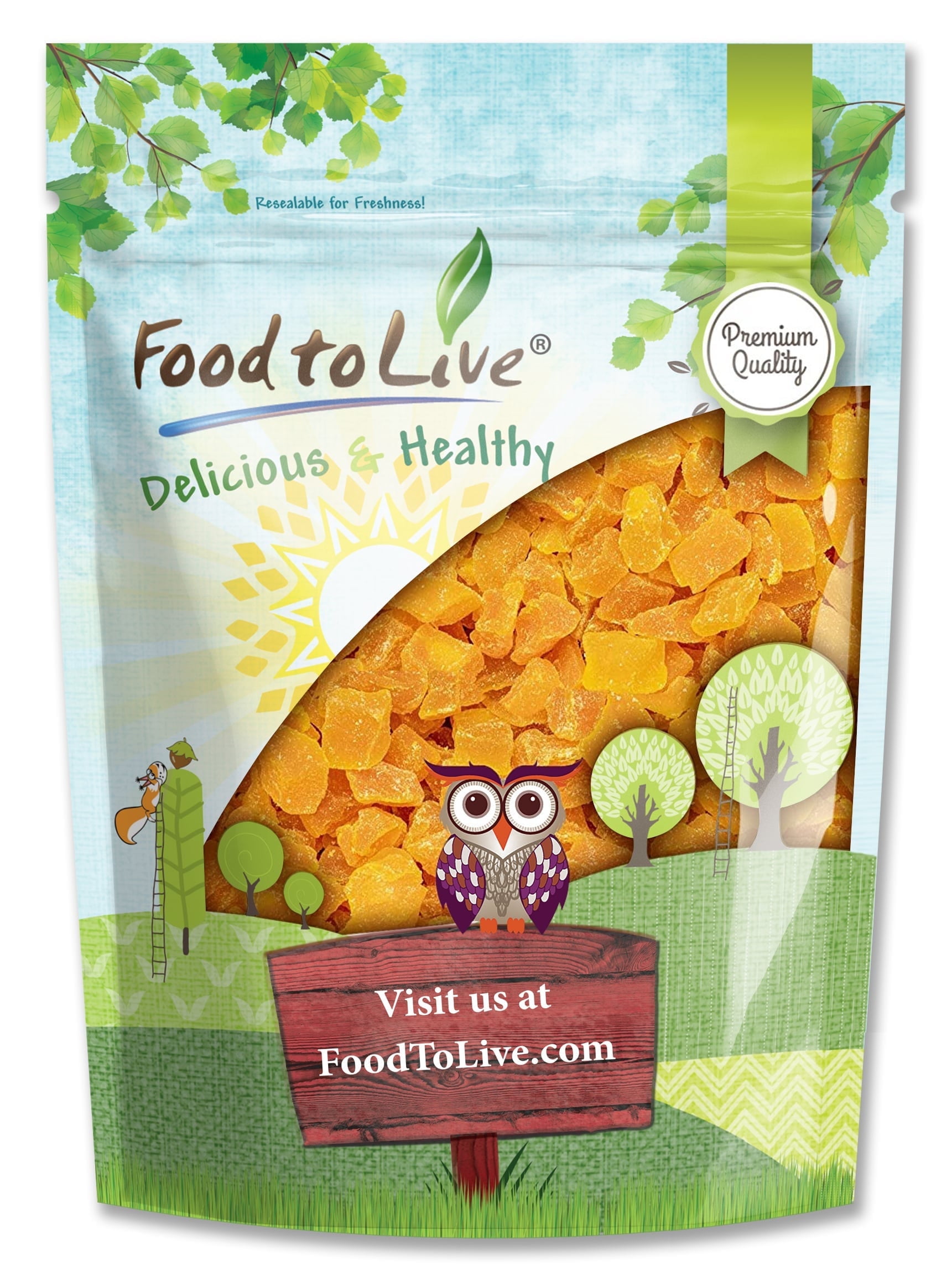 Dried Diced Mango, 5 Pounds — Kosher, Vegan — by Food to Live