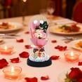 thumbnail image 1 of Dried Everlasting Flowers Mini Bouquet Of Roses And Soap Flowers Gift Box With Glass Cover Arrangement Birthday Gift For Girlfriend, 1 of 6