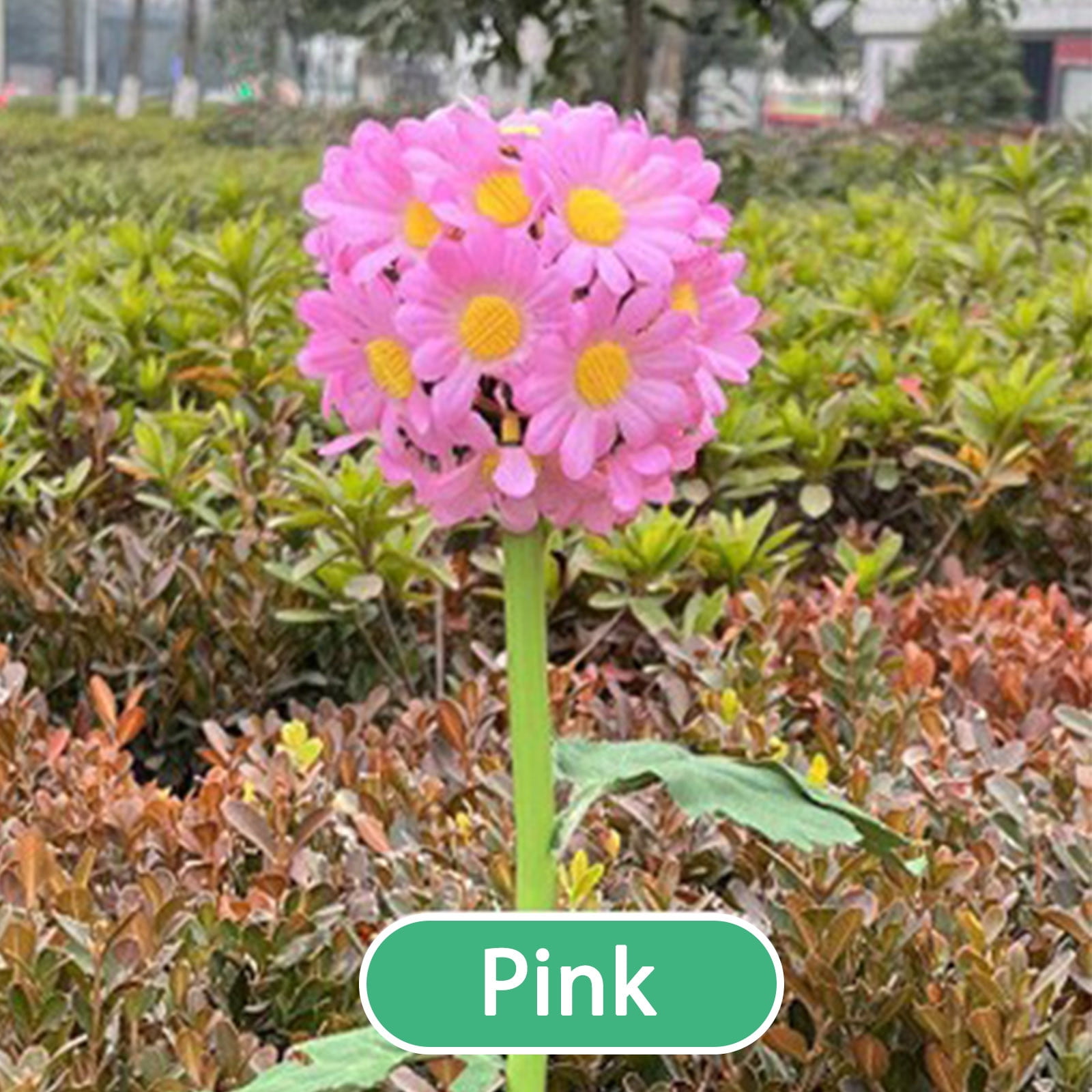 Dried Fake Flowers Plants Household Imitation Outdoor Solar Lights Solar Garden Lights with Bigger Lily Flowers Waterproof Changing Outdoor Lights Bigger Solar Panel for Garden Patio Yard Rollback
