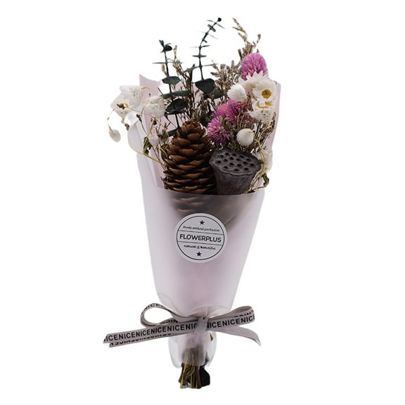 Dried Flower Bouquet Holiday Decor Natural Beautiful Festival Gift, Pampas Grass Boho Wedding Table Centerpieces,Boutonniere for Men,Dry Flowers,Personalized Bridesmaid Gift Box