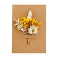 Dried Flower Greetings Card Unique Eco Design Recycled Brown Kraft