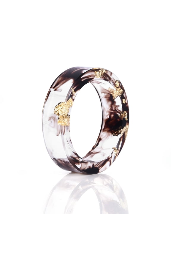 Dried Flower Resin Ring Epoxy Gemstone Jewelry For Women Handmade Fashion Accessory Durable Timeless Art Craft