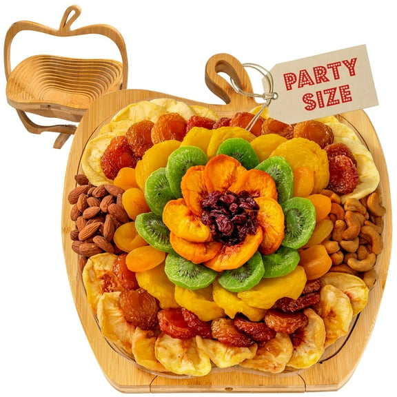 Dried Fruit and Nut Gift Basket | Healthy Assorted Natural Snack Gift Tray | Bonnie and Pop