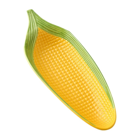 Dried Fruits Plate Decorative Wear-resistant Corn Dish Food Tray Jewelry Snacks Cob Ceramics