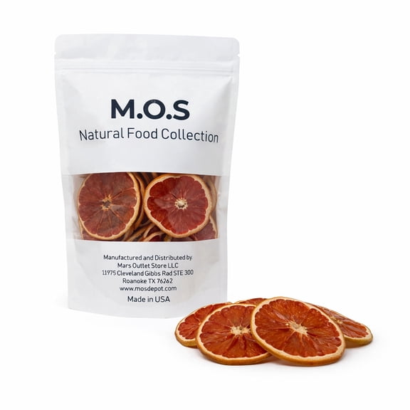 M.O.S Dried Grapefruit Slices 2 oz Made in USA Naturally Tart Dehydrated Grapefruit Vegan Snack
