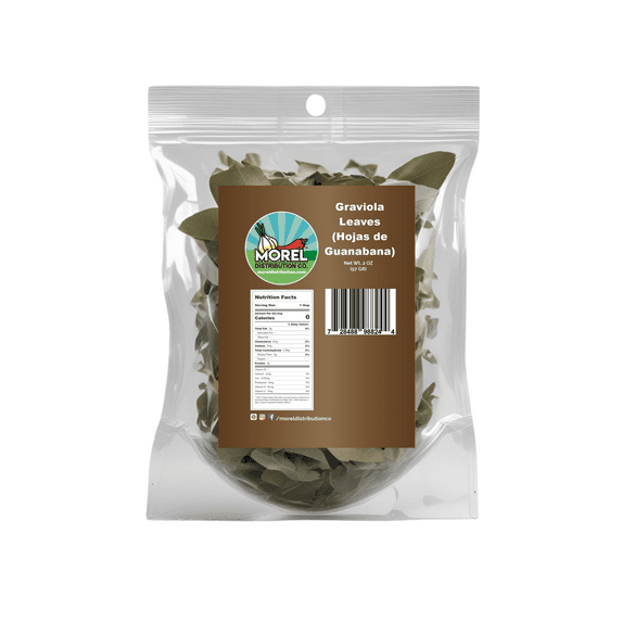 Dried Graviola Leaves, Dried Soursop Tea Leaves, Hojas de Guanabana 2 oz