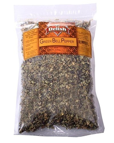 Dried Green Bell Peppers by Its Delish, 8 oz.