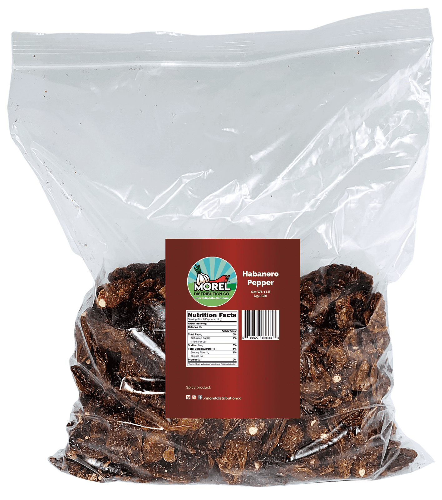 Dried Habanero Pepper (Chile Habanero) 1 lb