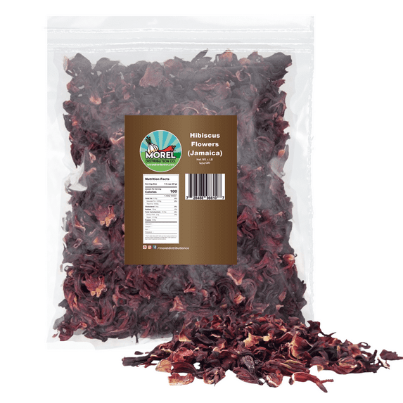 Dried Hibiscus Flowers Cut and Sifted, Flor de Jamaica, Great for Hibiscus Tea Jamaica Tea. 1 LB