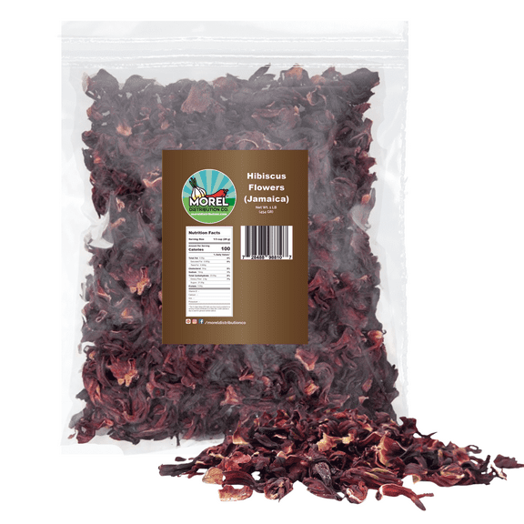Dried Hibiscus Flowers Cut and Sifted, Flor de Jamaica, Great for Hibiscus Tea Jamaica Tea. 1 LB