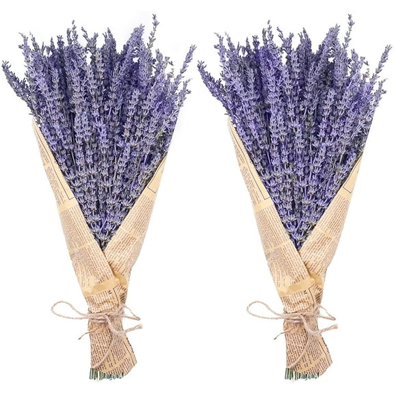 Dried Lavender Bundles, Natural Dried&nbsp;Lavender&nbsp;Flowers 280-300 Stems 16“ for Home Weeding Decoration Flower Arrangements Home Fragrance 2 Bundles