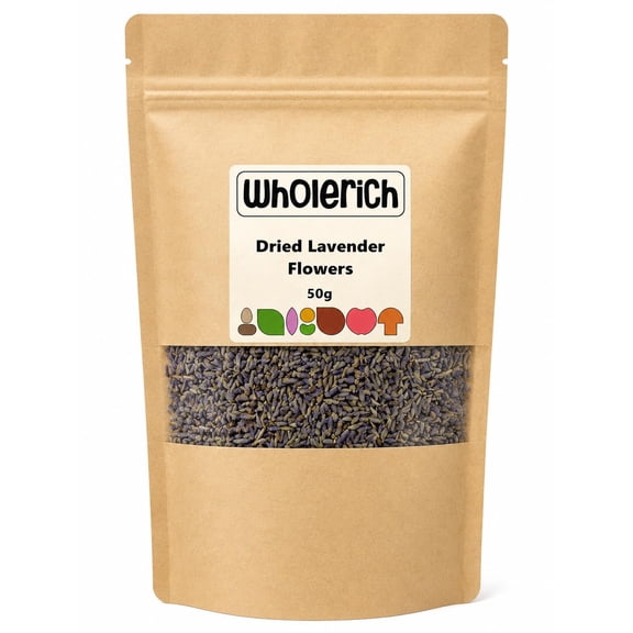 Dried Lavender Flowers 50g from Spain | Premium Lavender for Tea, Baking, Crafts & Potpourri | Fragrant Floral Aroma - Wholerich