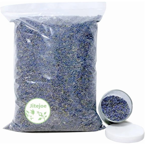 Dried Lavender Flowers, Natural Buds, Fragrant Bulk for Drawers and Closets, Wholesale Flowers Soap, Candle, Sachets, DIY (1 Pound)