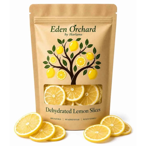 Dried Lemon Slices, Natural Dehydrated Fruit, 50g Pack with 20+Servings for Cocktails, Tea, Baking and Craft Decorations