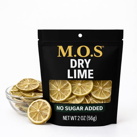 M.O.S Dried Lime Wheels 2 oz Natural Dehydrated Lime Slices No Sugar Added Cocktail Garnish Made in USA