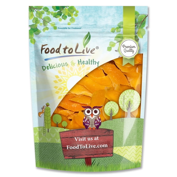 Dried Mango Cheeks, 3 Pounds Unsweetened, Unsulfured, Preservative-Free. Naturally Gluten-Free.