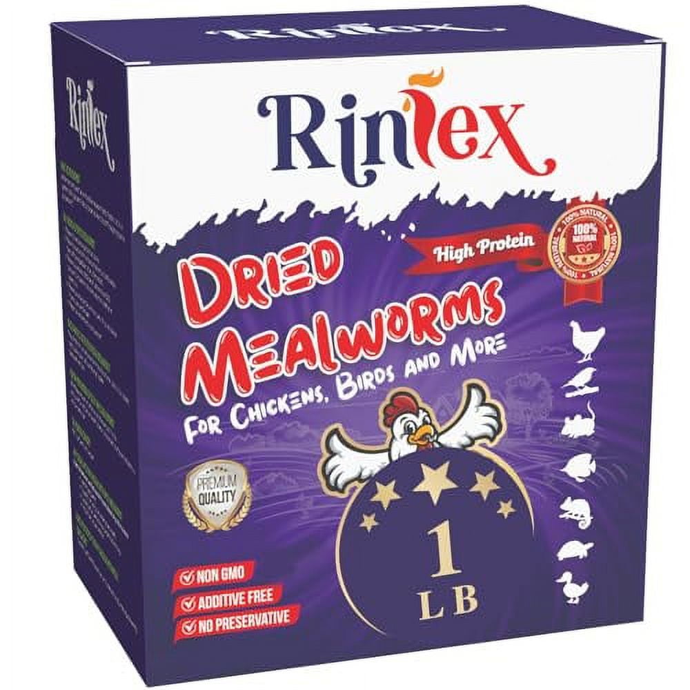 Dried Mealworms for Chickens, 10 lbs Bulk Dried Meal Worms for Wild