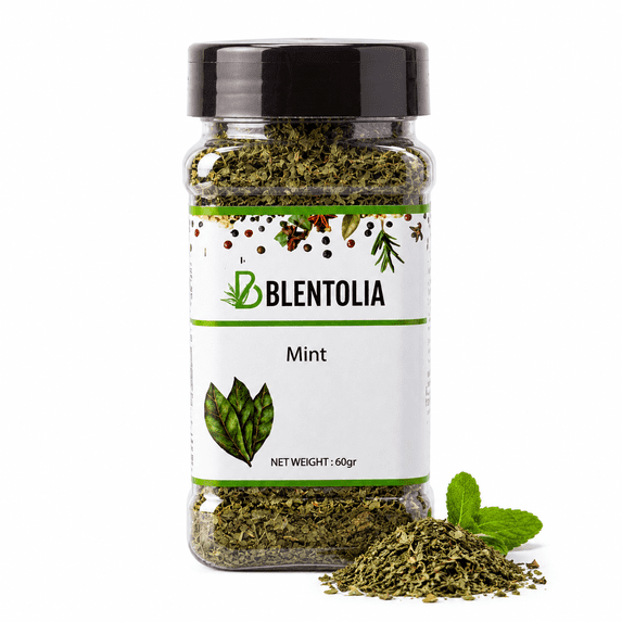 Dried Mint Leaves 60g (2.1 oz) – Mint Flakes for Soups, Sauces, Yogurt and Herbal Tea