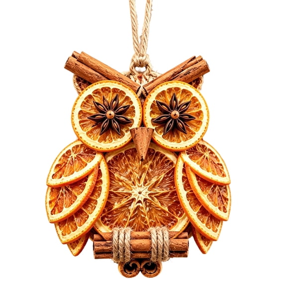 Dried Orange Slice Christmas Ornament Animal Shaped Natural Hanging Tree Decor Design A