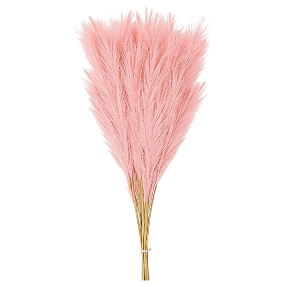 Dried Pampas Grass Decor, 22 Inch Faux Pampas Grass Stems, Elegant Home Decor for Living Room & Wedding Party Decoration, Aesthetic Pampas Grass Bouquet 10 Pack