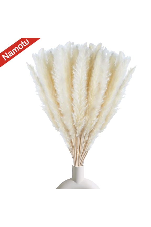 Dried Pampas Grass -Natural,30 pcs Reed Grass Plumes, Dried Flower Bouquet for DIY Home Kitchen Wedding Party Decor