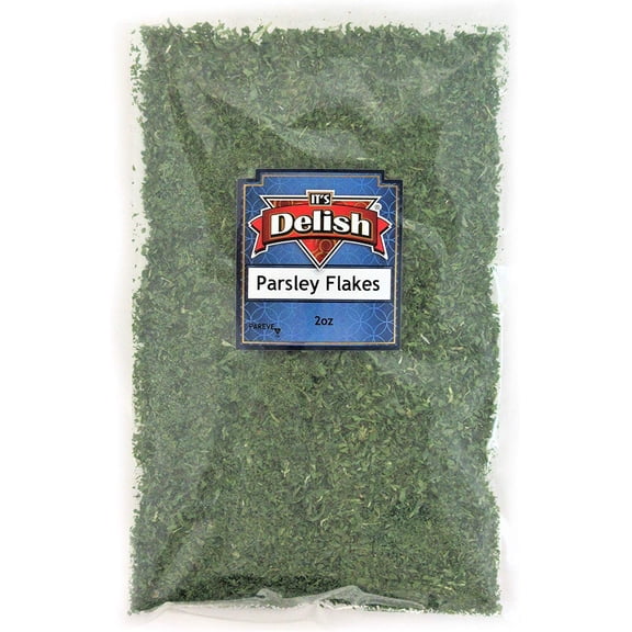 Dried Parsley Flakes All Natural by Its Delish, 2 Oz Bag