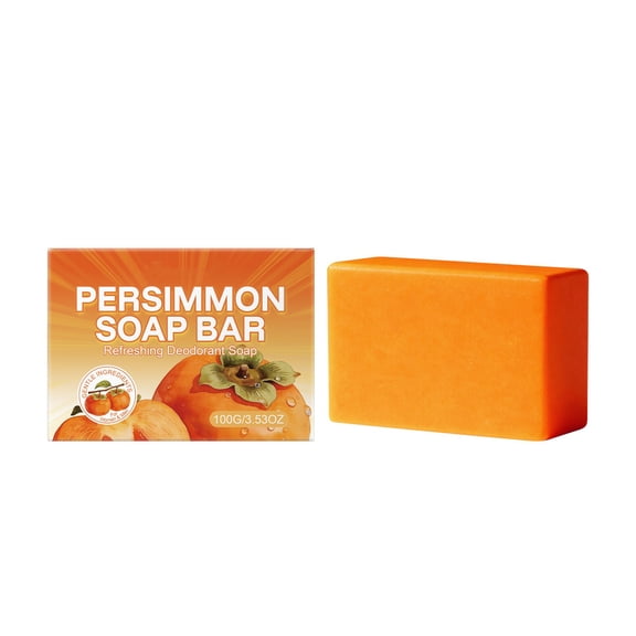 Dried Persimmon Moisturizing Cleansing Soap For Soft Hydrated Skin Plastic Box