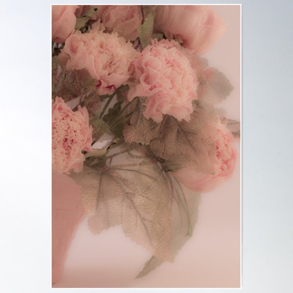 Dried Pink Peonies Poster Wall Art, Modern Wall Decor For Living Room Bedroom, 12x18 UNFRAMED
