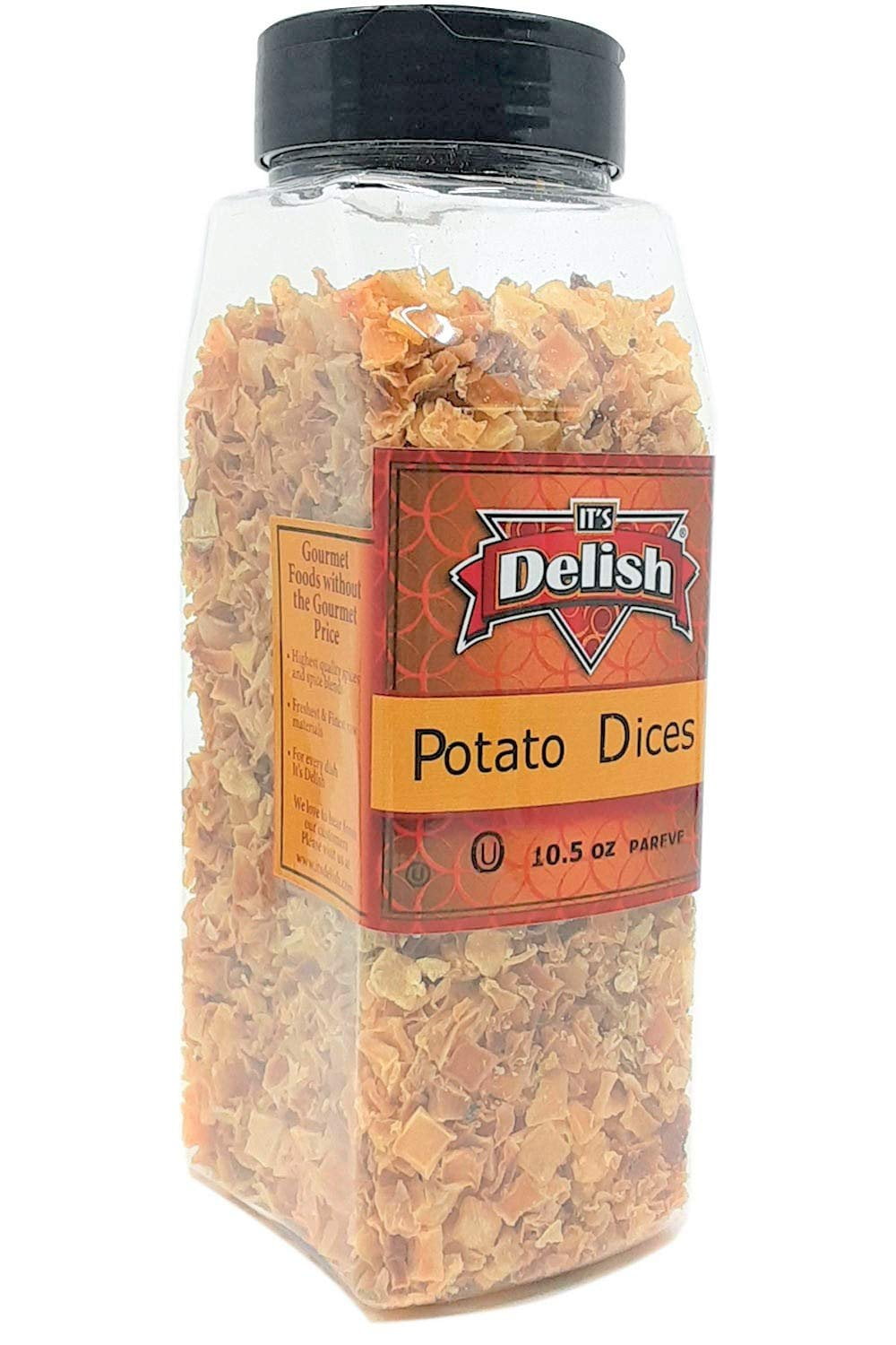 Dried Potato Dices by Its Delish, 10 Oz Large Jar  Dehydrated Potatoes Dices & Flakes