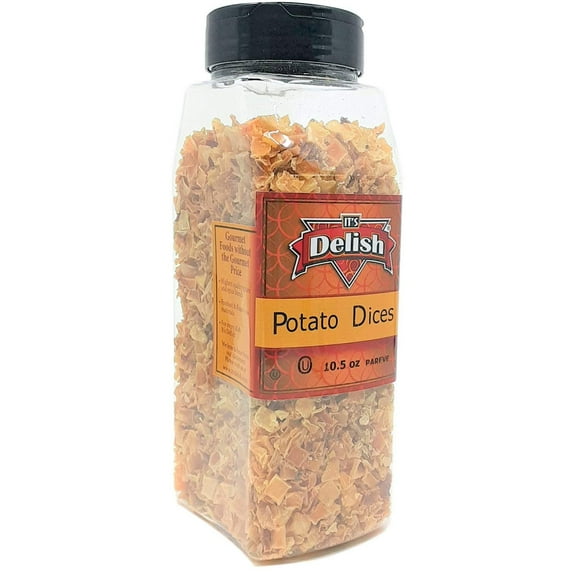 Dried Potato Dices by Its Delish, 10 Oz Large Jar Dehydrated Potatoes Dices & Flakes