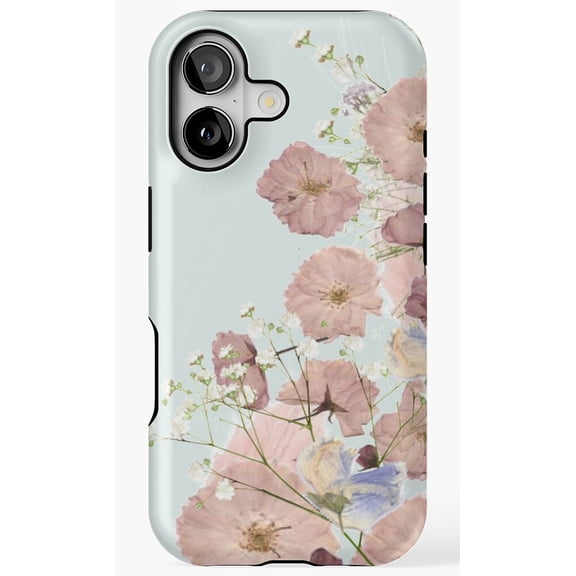 Dried Pressed Flowers Aesthetic Garden Bloom Natural Pattern Phone Case for iPhone 17 16 15 14 13 12 11 Pro Max