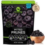 Nut Cravings Dried Prunes Pitted Unsweetened, Dry Plums No Sugar Added (16oz - 1 lbs)