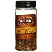 Dried Red and Green Bell Peppers Mix by It's Delish, 3 Oz. Medium Jar
