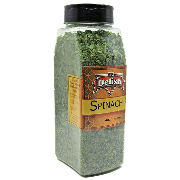 Dried Spinach Flakes by It's Delish, Large Jar