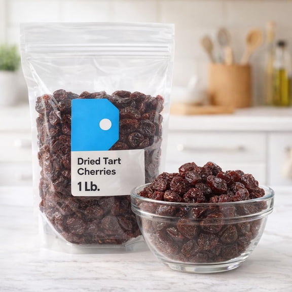 Dried Tart Cherries  1lb Bag, Sweet & Tangy Snack, Baking Ingredient, Natural Fruit, Perfect for Recipes & Snacking