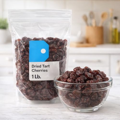 Dried Tart Cherries 1lb Bag, Sweet & Tangy Snack, Baking Ingredient, Natural Fruit, Perfect for Recipes & Snacking