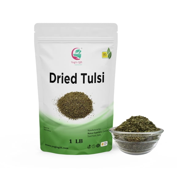 Dried Tulsi | Holy Basil Leaf Tea 1 LB | Relaxing and Calming Tea | 100% Natural | by Yogi's Gift