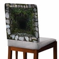 thumbnail image 1 of Dried Well Chair Covers Set of 4 3D Abstract Mysterious Ancient Stone Cave Plant Chair Back Covers Stretch Removable Washable Slipcovers Protector for Dining Room Kitchen Party Decor, 1 of 9
