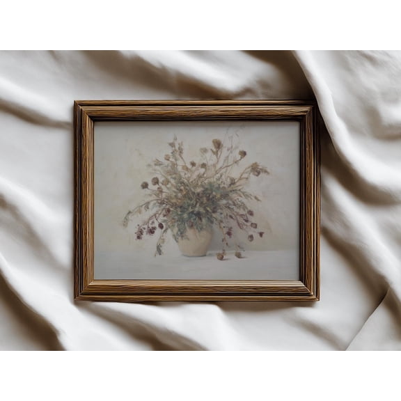 Dried Wildflowers Rustic Botanical Wall Art, Unframed Paper Print Size 8x12