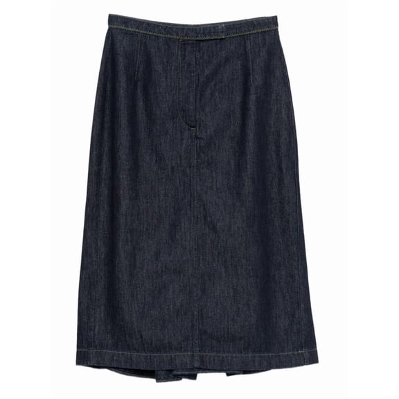 Dries Van Noten A-Line Dark Denim Midi Skirt (Women's)