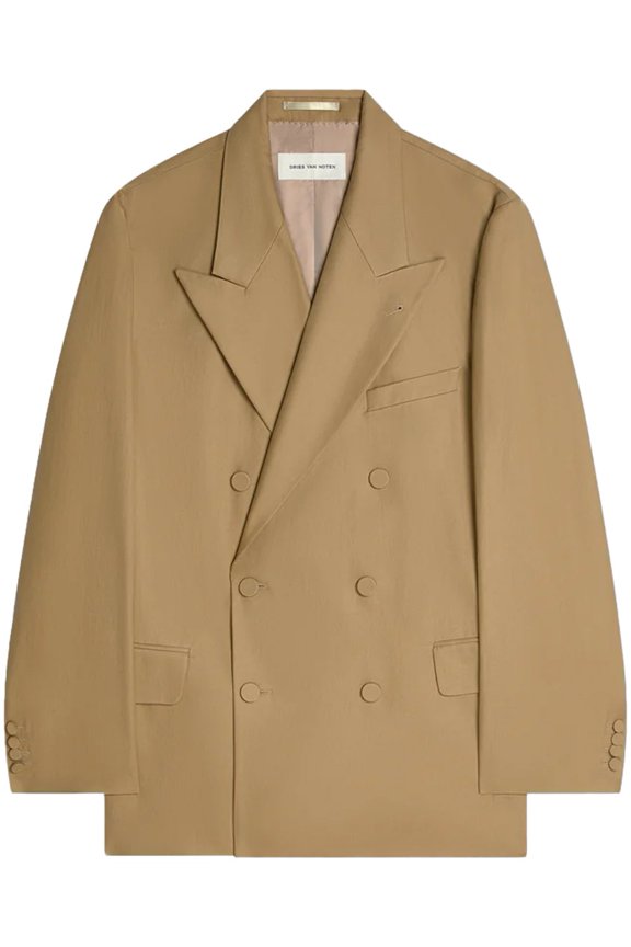 Double-Breasted Brown Jacket With Wide Lapels (Men's)