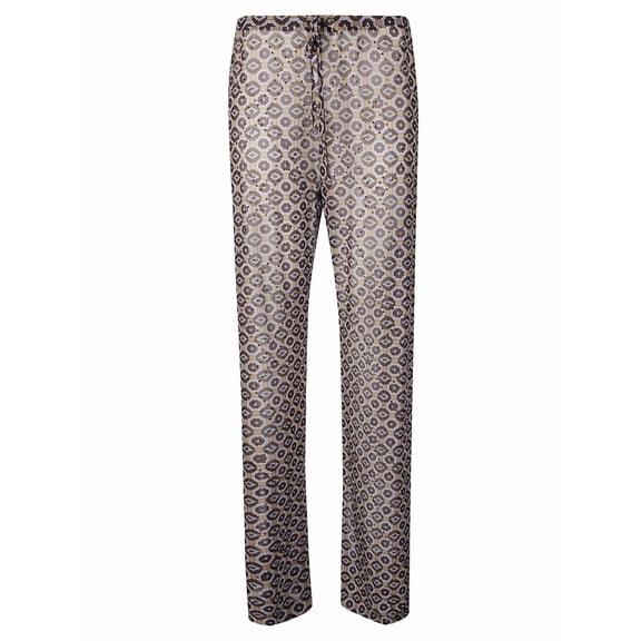 Dries Van Noten Mesh Trousers With Glitter Accents (Women's)
