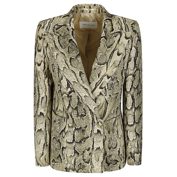 Dries Van Noten Snake Print Jacket In Neutral Palette (Women's)