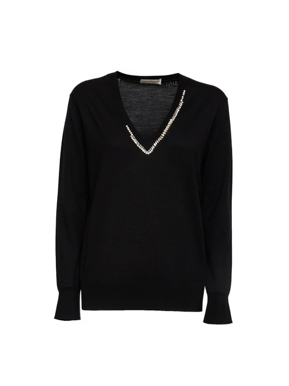 Tuomas V Neck Strass Knit Sweater (Women's)