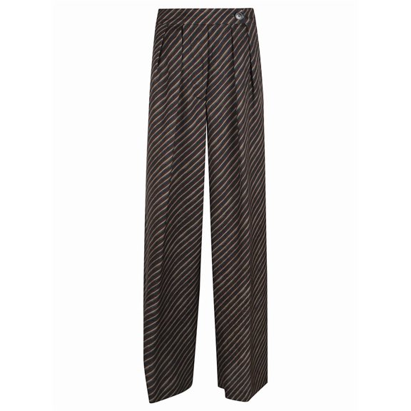 Dries Van Noten Wide-Leg Trousers In 605 Bottle (Women's)