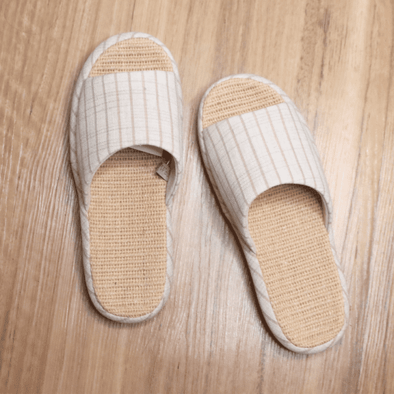 DrifWoo Unisex Striped House Slippers Breathable Non-Slip Slippers Matching Couple Slippers