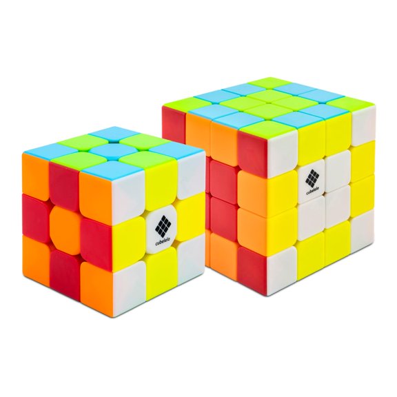 Drift 3x3 & 4x4 Stickerless Combo Set Premium Dual Speed Cube Bundle for All Skill Levels Smooth Turning, Durable, and Vibrant Stickerless Design