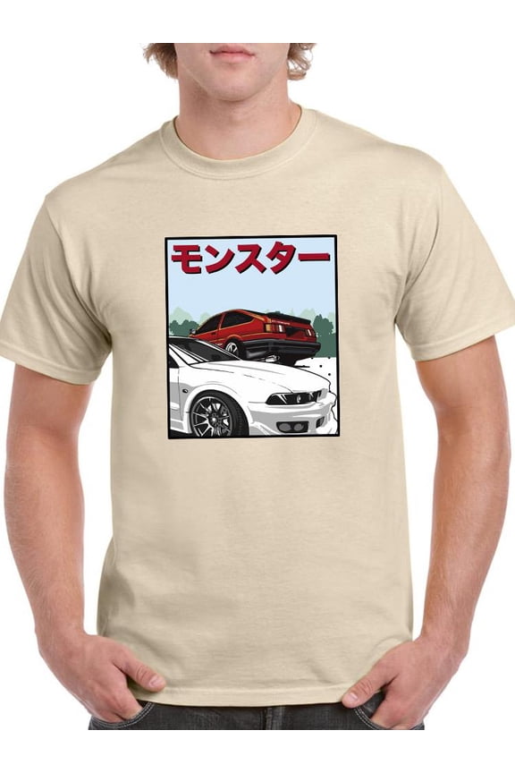 Drift Cars T-Shirt Men -Smartprints Designs, Male Large